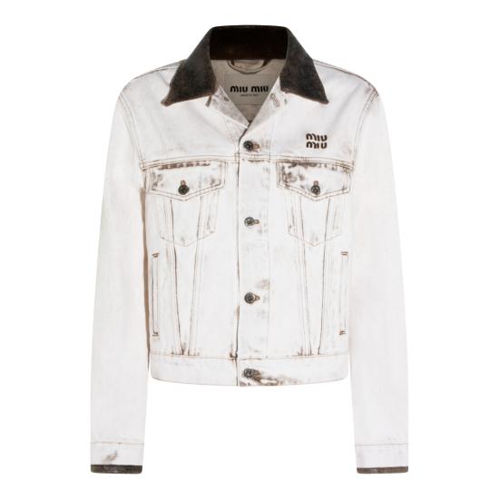 26SS 미우미우 데님 자켓 GWB273SOOO 183TF0009 BIANCO