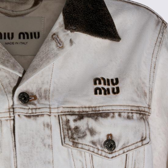 26SS 미우미우 데님 자켓 GWB273SOOO 183TF0009 BIANCO - MIU MIU
