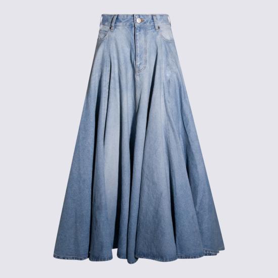 26SS 발렌시아가 고뎃 맥시 스커트 856906 TTWB14009 DIRTY LIGHT BLUE - BALENCIAGA