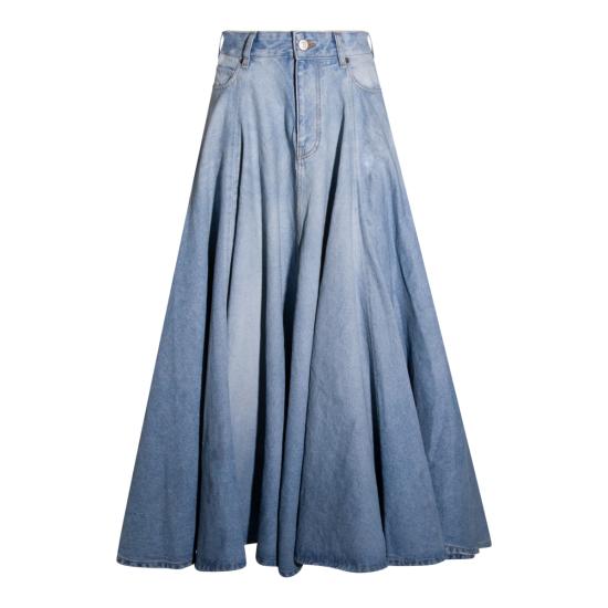 26SS 발렌시아가 고뎃 맥시 스커트 856906 TTWB14009 DIRTY LIGHT BLUE