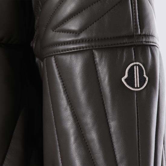 26SS 릭오웬스 몽클레어 가죽 자켓 MU01F1A11 M8116828 DARK DUST - RICK OWENS MONCLER