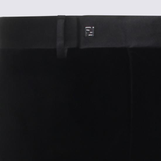26SS 펜디 벨벳 팬츠 FB1089 AVY1F0QA1 BLACK - FENDI