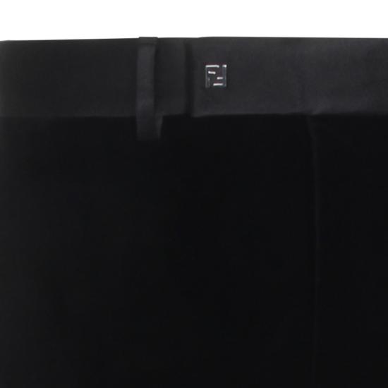 26SS 펜디 벨벳 팬츠 FB1089 AVY1F0QA1 BLACK - FENDI