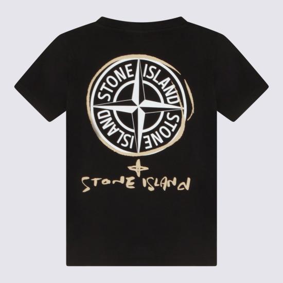 26SS [키즈] 스톤 아일랜드 티셔츠 L1S162100009 S0377V0029 Black - STONE ISLAND