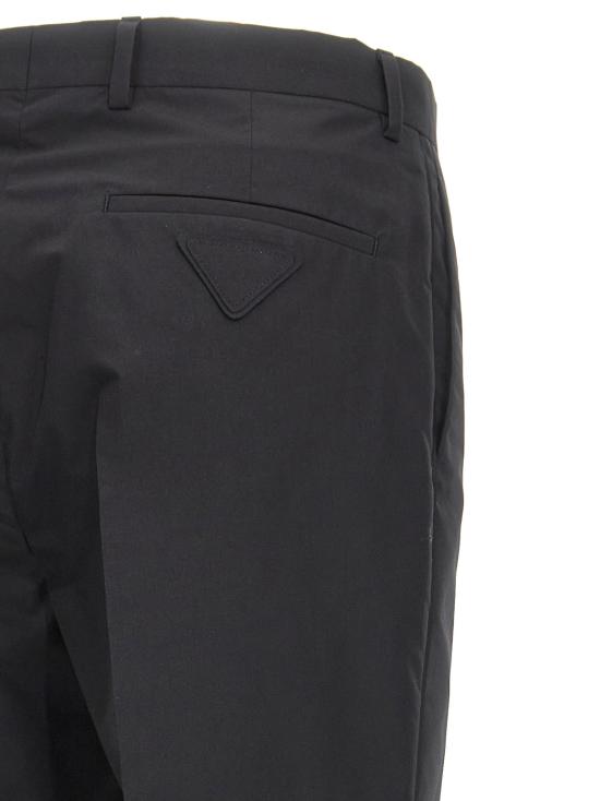 25SS 프라다 스트레이트 팬츠 면바지 테크 팬츠 블랙 - PRADA