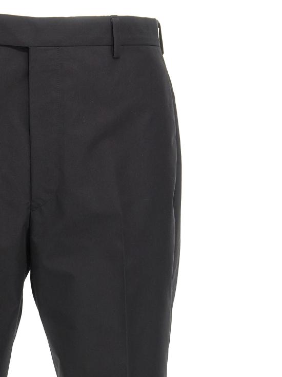 25SS 프라다 스트레이트 팬츠 면바지 테크 팬츠 블랙 - PRADA