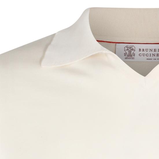 26SS 브루넬로 쿠치넬리 폴로 티셔츠 M29800145 CSG56 ENGLISH WHITE - BRUNELLO CUCINELLI
