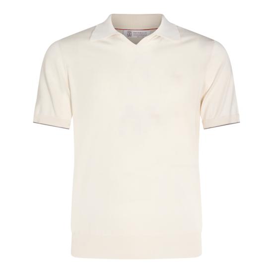 26SS 브루넬로 쿠치넬리 폴로 티셔츠 M29800145 CSG56 ENGLISH WHITE