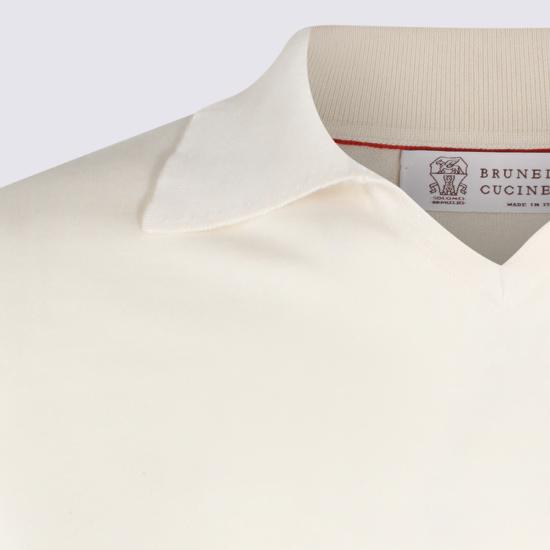 26SS 브루넬로 쿠치넬리 폴로 티셔츠 M29800145 CSG56 ENGLISH WHITE - BRUNELLO CUCINELLI