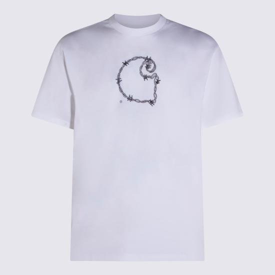 26SS 칼하트 WIP 숏슬리브 바브와이어 C 티셔츠 I036237 02XX White
