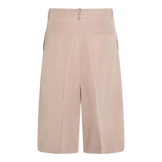 26SS 파비아나 필리피 플루이드 린넨 비스코스 버뮤다 쇼츠 PAD276F794 M1500157 Beige - FABIANA FILIPPI