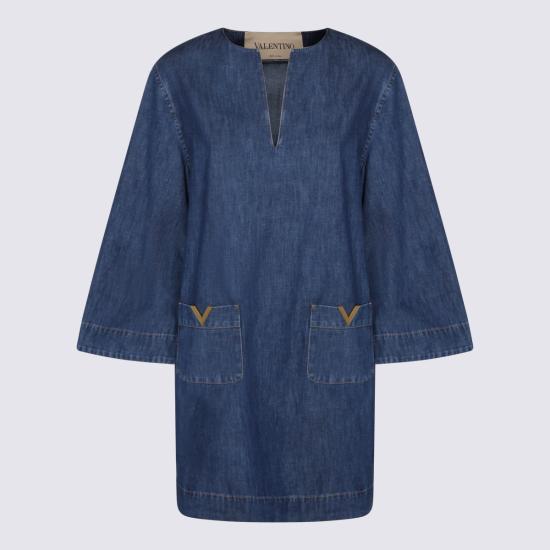 26SS 발렌티노 가라바니 데님 원피스 8B3DA03B 9YA558 MEDIUM BLUE - VALENTINO GARAVANI