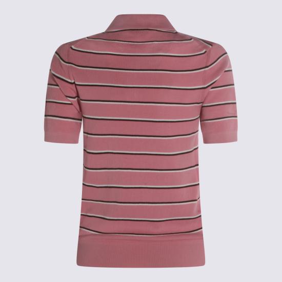 26SS 미우미우 코튼 니트 폴로 셔츠 MMLB35SOOO 183MF0028 Rosa - MIU MIU