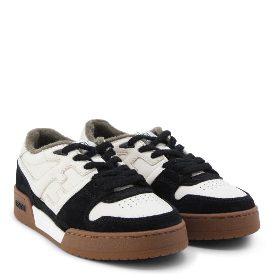 26SS 펜디 매치 스웨이드 로우탑 스니커즈 8E8252 AHH2F1FZB BLACK MILK - FENDI