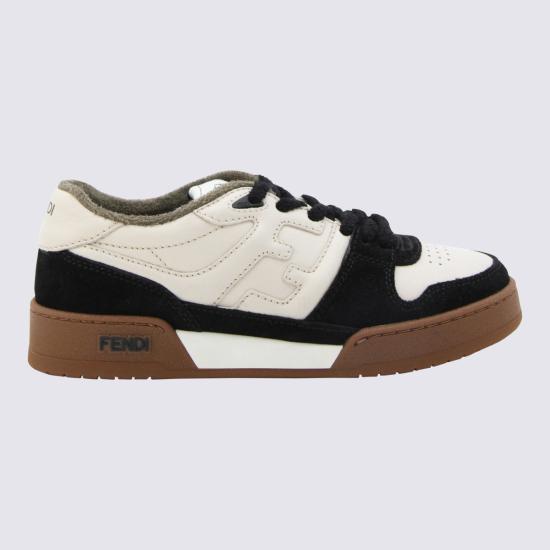 26SS 펜디 매치 스웨이드 로우탑 스니커즈 8E8252 AHH2F1FZB BLACK MILK - FENDI