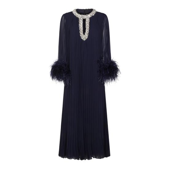 26SS 셀프 포트레이트 롱 원피스 RS26510MN NAVY