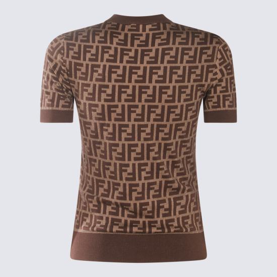 26SS 펜디 FF 코튼 스웨터 FZXC72 ASJTF0GGE TOBACCO - FENDI
