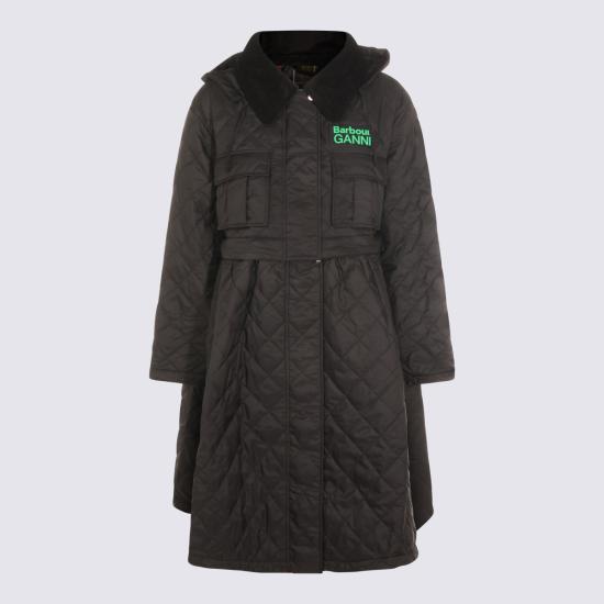 26SS 바버 X 가니 롱패딩 LQU1890 BK11 BLACK CLASSIC TARTAN