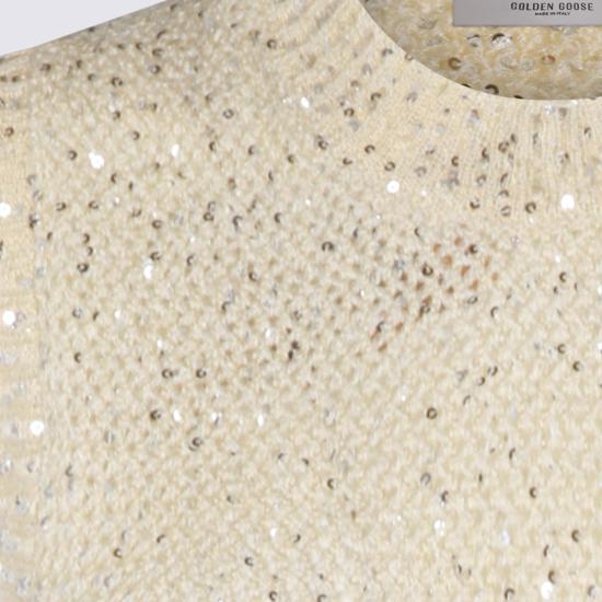26SS 골든구스 시퀸 메쉬 니트 탑 GWP01922 P00169111560 HERITAGE WHITE - GOLDEN GOOSE
