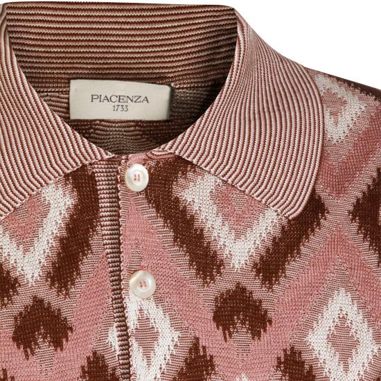 26SS 피아젠차 폴로 티셔츠 M1140013001 01214 Rosa - PIACENZA 1733
