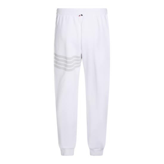 26SS 톰브라운 솔리드 루프백 오버다이 4바 스웨트팬츠 MJQ243A J0007100 WHITE - THOM BROWNE