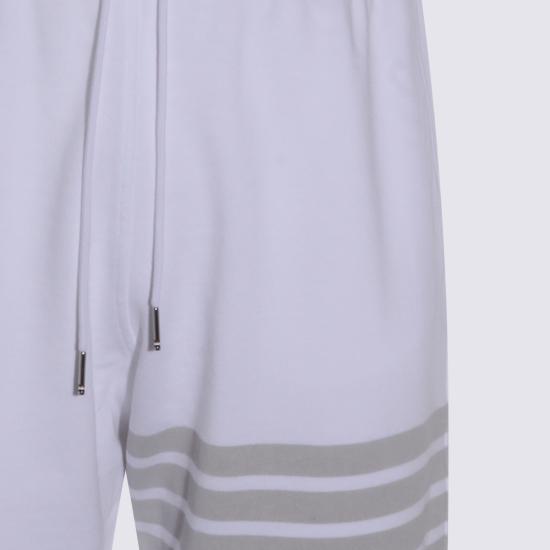 26SS 톰브라운 솔리드 루프백 오버다이 4바 스웨트팬츠 MJQ243A J0007100 WHITE - THOM BROWNE