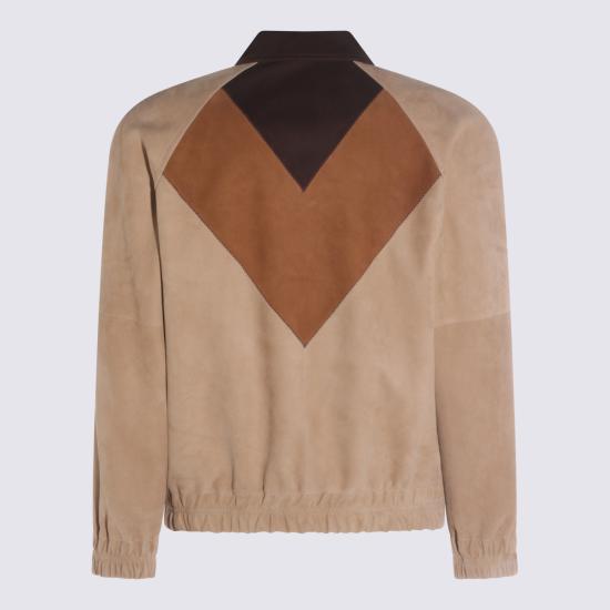 26SS 발렌티노 가라바니 가죽 자켓 8V3NB00V B8JD8X NATURAL - VALENTINO GARAVANI