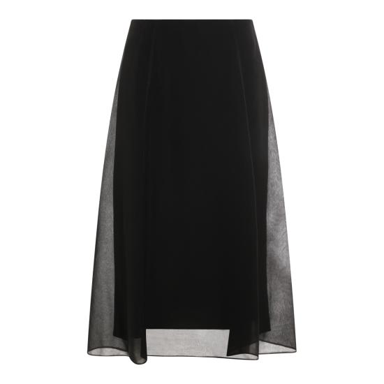 26SS 브루넬로 쿠치넬리 롱 스커트 MF940G3877 C101 NERO
