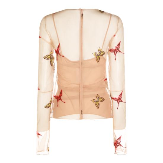 26SS 블루마린 긴팔 티셔츠 P644C262A F8209 CAMEL MULTI - BLUMARINE