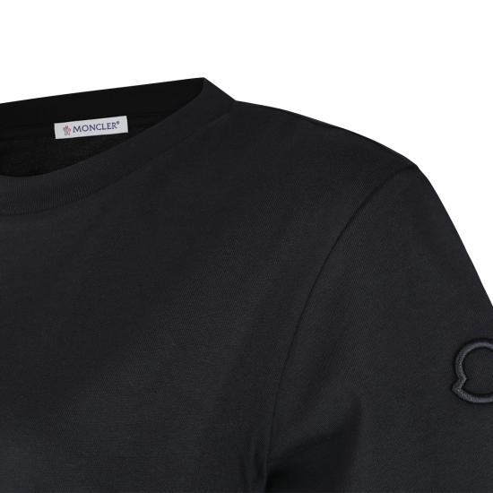 26SS 몽클레어 자수 로고 코튼 티셔츠 L10938C00029 89AUO999 BLACK - MONCLER