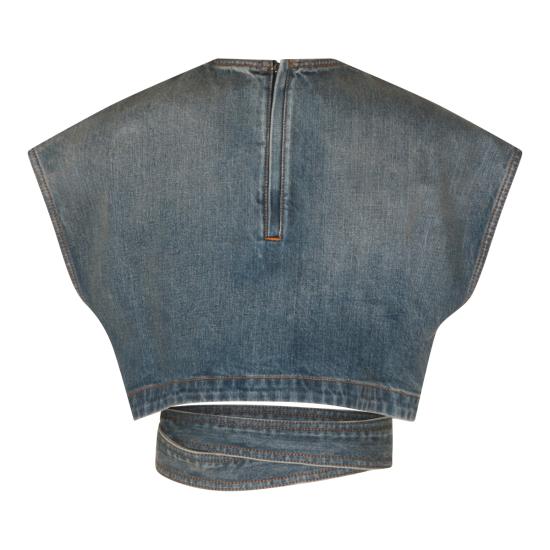 26SS 알라이아 데님 셔츠 AA9H1482D026C A56 FADED BLUE - ALAIA