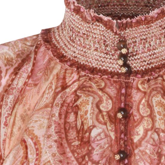 26SS 짐머만 블라우스 5655TRS262 TBML TAPESTRY BURGUNDY MULTI - ZIMMERMANN