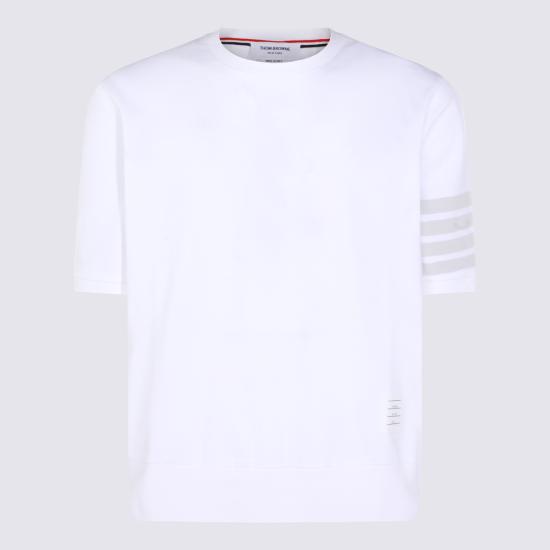 26SS 톰브라운 코튼 저지 4바 티 MJS303A J0253100 WHITE - THOM BROWNE