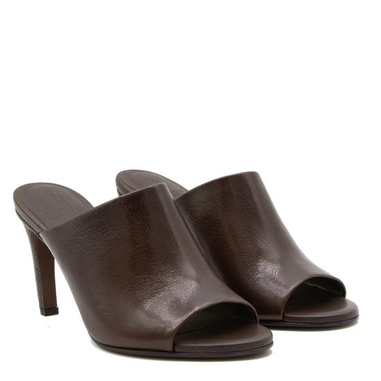 26SS 브루넬로 쿠치넬리 프레셔스 힐 클래식 레더 뮬 MZORC3218 C8279 - BRUNELLO CUCINELLI
