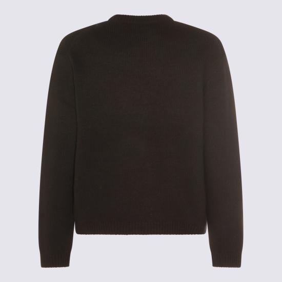 25FW 메종키츠네 드레스드 폭스 인타르시아 울 스웨터 PM00806 KH0002P199 Black - MAISON KITSUNE
