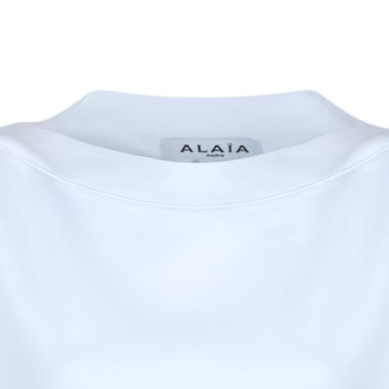 26SS 알라이아 반팔 티셔츠 AA9I0021J095C 000 BLANC - ALAIA