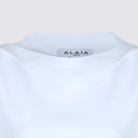 26SS 알라이아 반팔 티셔츠 AA9I0021J095C 000 BLANC - ALAIA