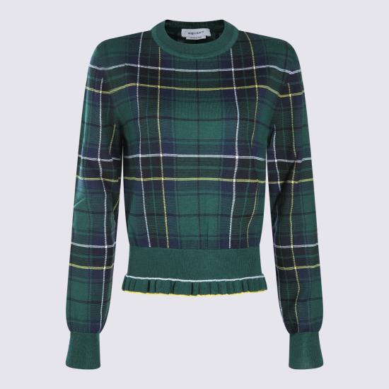 25FW 알렉산더 맥퀸 스웨터 839787 Q1BEL3072 NAVY GREEN YELLOW