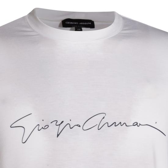 26SS 조르지오 아르마니 반팔 티셔츠 6GST56 SJP4ZU090 WHITE - GIORGIO ARMANI