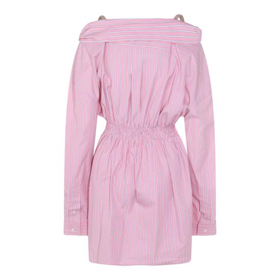 26SS 미우미우 스트라이프 포플린 드레스 MF6125SOOO 180UF0028 ROSA - MIU MIU