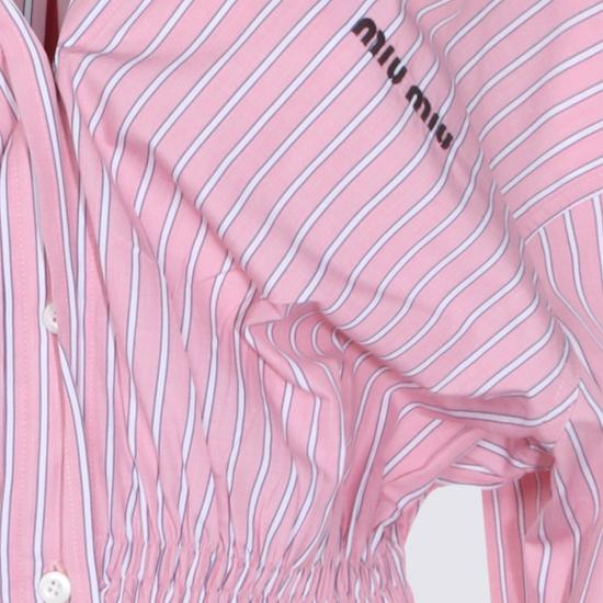 26SS 미우미우 스트라이프 포플린 드레스 MF6125SOOO 180UF0028 ROSA - MIU MIU