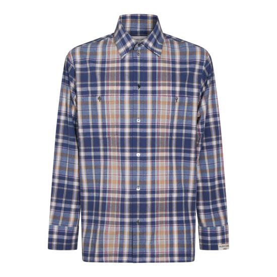 26SS 골든구스 긴팔 셔츠 GMP02639 P00234155724 NEW WHEAT INDIGO BLUE OLD RED - GOLDEN GOOSE