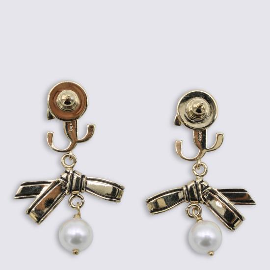 26SS 지미추 이어링 RBNPEARLEARRING JKI1C1043 GOLD BLACK WHITE - JIMMY CHOO