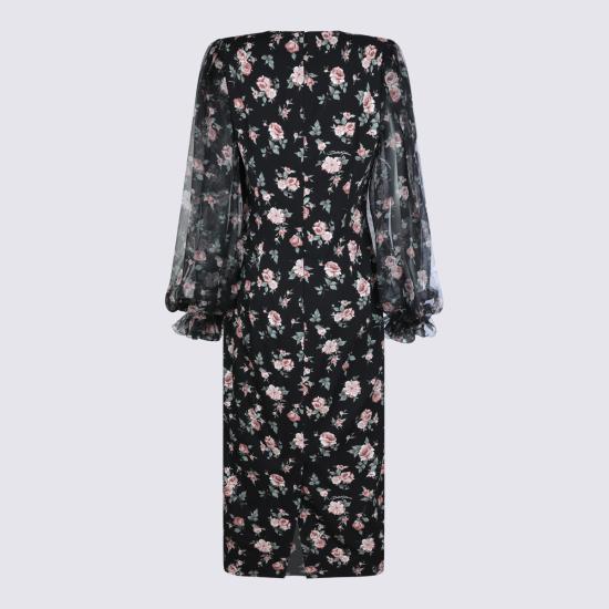 26SS 돌체앤가바나 빈티지 로즈 프린트 샤무스 드레스 F611DT FSA8CHN5XQ FIORI F DO NERO - DOLCE & GABBANA