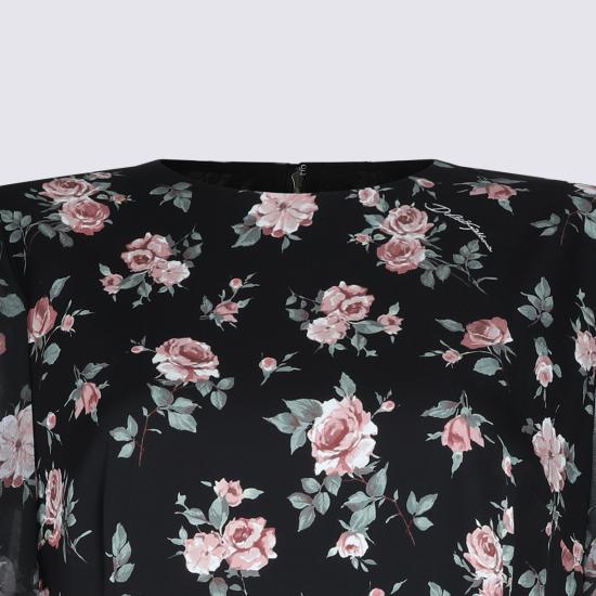 26SS 돌체앤가바나 빈티지 로즈 프린트 샤무스 드레스 F611DT FSA8CHN5XQ FIORI F DO NERO - DOLCE & GABBANA