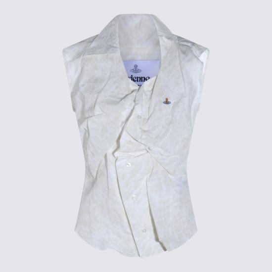 26SS 비비안웨스트우드 블라우스 15010067 W01ELA301 STAINED WHITE