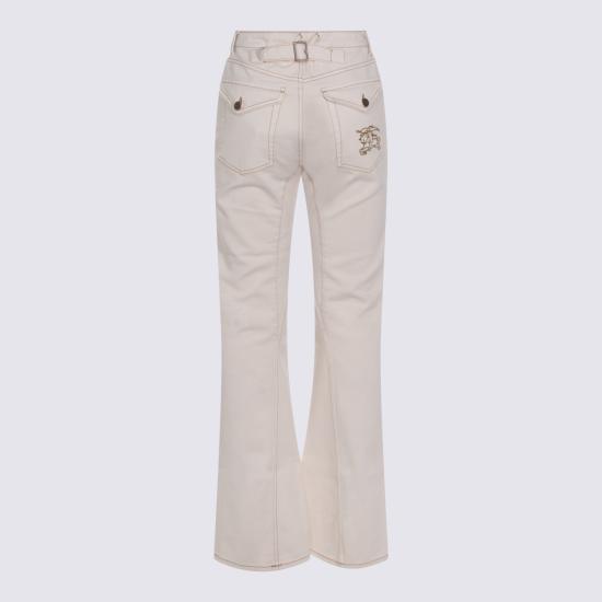 26SS 버버리 하이 라이즈 부츠컷 진 8118523 C3997 WHITE - BURBERRY