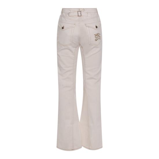 26SS 버버리 하이 라이즈 부츠컷 진 8118523 C3997 WHITE - BURBERRY