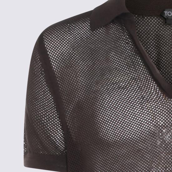 26SS 톰포드 폴로 티셔츠 KPS040 YMC046ECC CHOCOLATE - TOMFORD