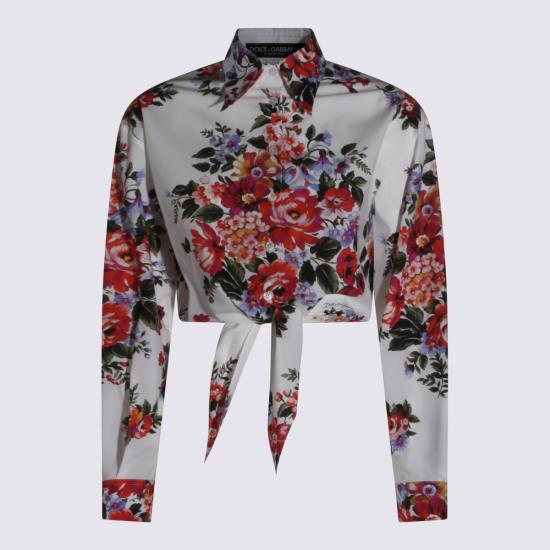26SS 돌체앤가바나 플라워 부케 프린트 코튼 셔츠 F5T76T HS5UUHA5ZO - DOLCE & GABBANA